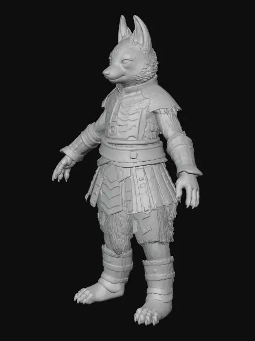 3D model for SD 캐릭터
4등신 비율
동물
꼬리가 없음
귀여운 느낌
모험가 복장
철제 투구
중갑 갑옷