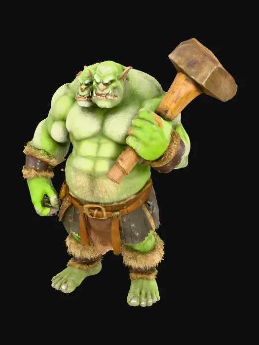 3D model for 정면
투명 백그라운드
두머리 오우거
오른쪽에 들고 있는 거대 나무 몽둥이