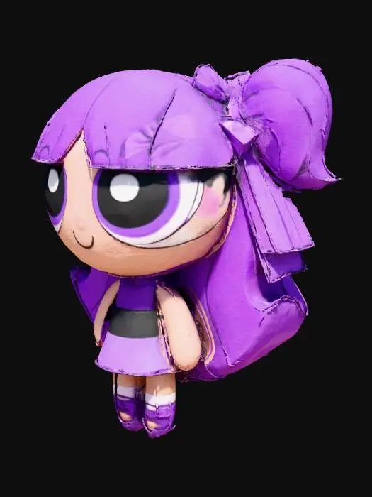 3D model for Purple Powerpuff Character
