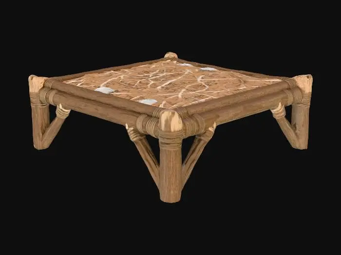 3D model for Wooden Platform in Grassland
