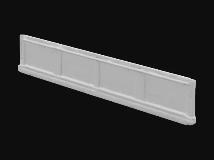 3D model for A futuristic sci-fi wall inspired by the Matrix, featuring dark metallic surfaces with green, pulsating LED lines flowing vertically like digital code. Built-in holographic panels display flickering data streams. The surface is slightly worn, with textured metal plates, exposed cable channels, and subtle neon accents. The wall feels advanced, mysterious, and dystopian—like part of a secret control room in a cyberpunk future.