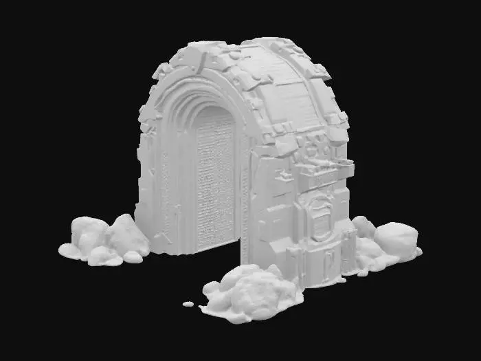 3D model for warp #arch# doorway, science fiction, futuristic, tron legacy