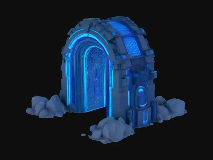 3D model for warp #arch# doorway, science fiction, futuristic, tron legacy