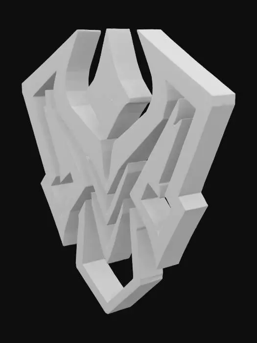 3D model for Neon Voltron style shield emblem
