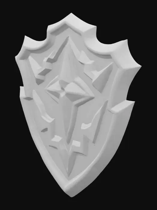 3D model for Neon Voltron style shield emblem
