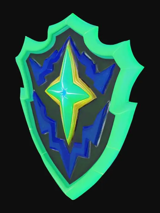 3D model for Neon Voltron style shield emblem