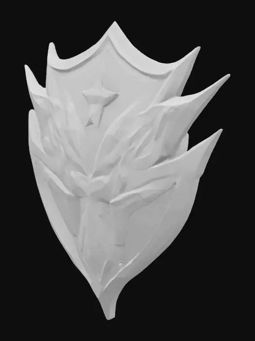 3D model for Neon Voltron style shield emblem