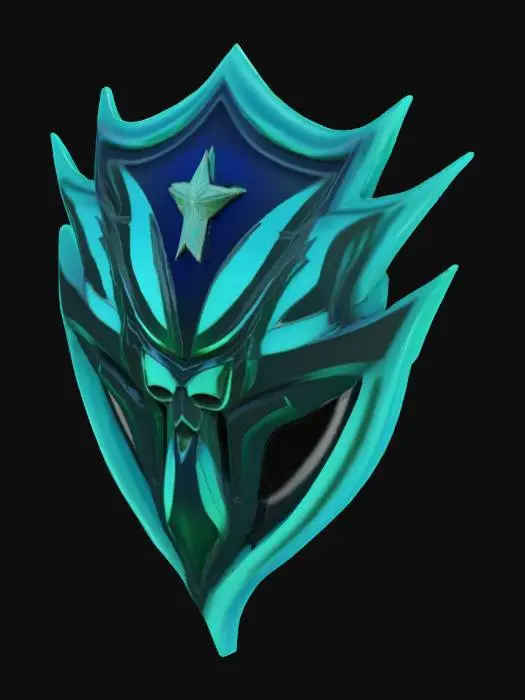 3D model for Neon Voltron style shield emblem