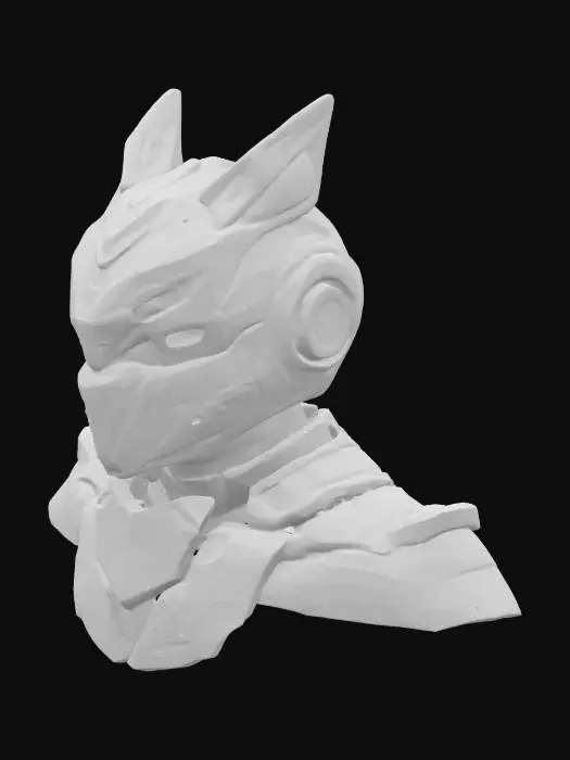 3D model for #emblem#, voltron style neon helmet heraldry shield