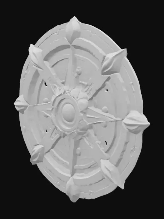 3D model for A Star Trek Delta badge, Diablo art style, #emblem#, Steampunk, Ultra Realistic, emblem