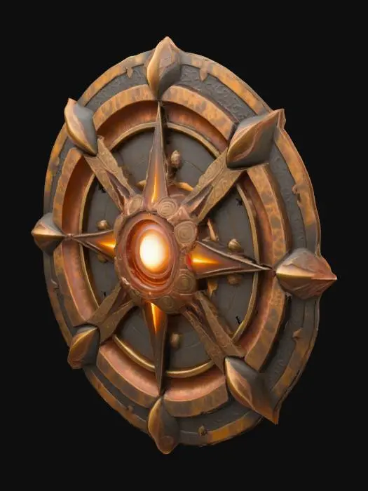 3D model for A Star Trek Delta badge, Diablo art style, #emblem#, Steampunk, Ultra Realistic, emblem