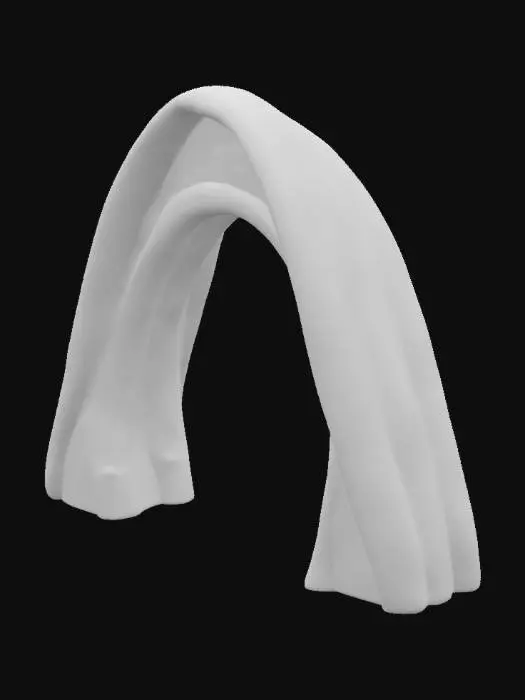 3D model for catenary arch by Gaudi, designed using catenary arches. combine zaha hadid and gaudi, Hằng Nga Guesthouse, Arch, #arch#, arch only