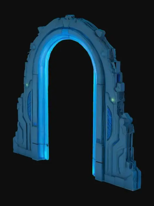 3D model for warp #arch# doorway, science fiction, futuristic, tron legacy