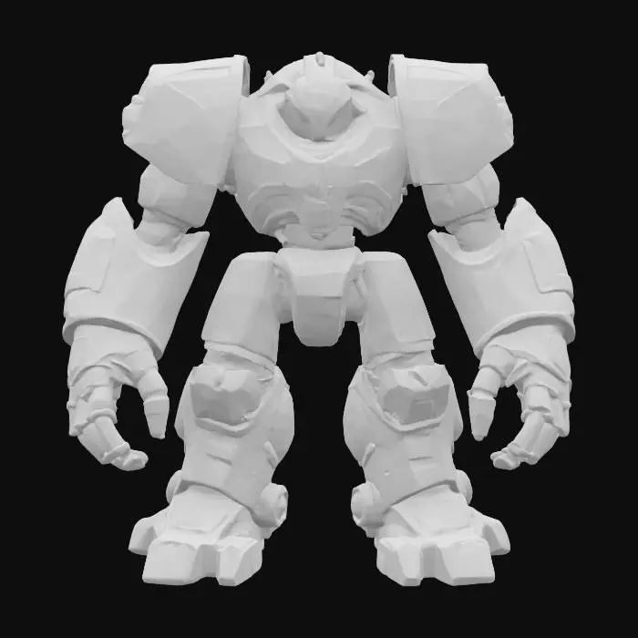 3D model for #emblem#, Ukrainian Giant Magic Mecha Army kaiju giant game asset, 