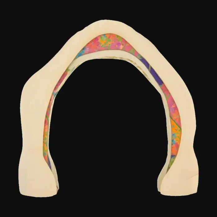 3D model for catenary arch by Gaudi, designed using catenary arches. combine zaha hadid and gaudi, Hằng Nga Guesthouse, Arch, #arch#, arch only