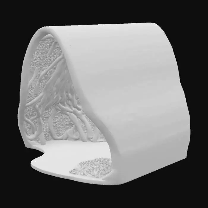 3D model for catenary arch by Gaudi, designed using catenary arches. combine zaha hadid and gaudi, Hằng Nga Guesthouse, Arch, #arch#, arch only