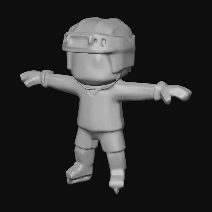3D model for Hockey Player T-Pose