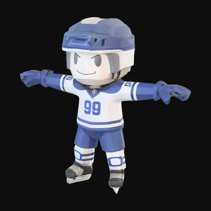 3D model for Hockey Player T-Pose