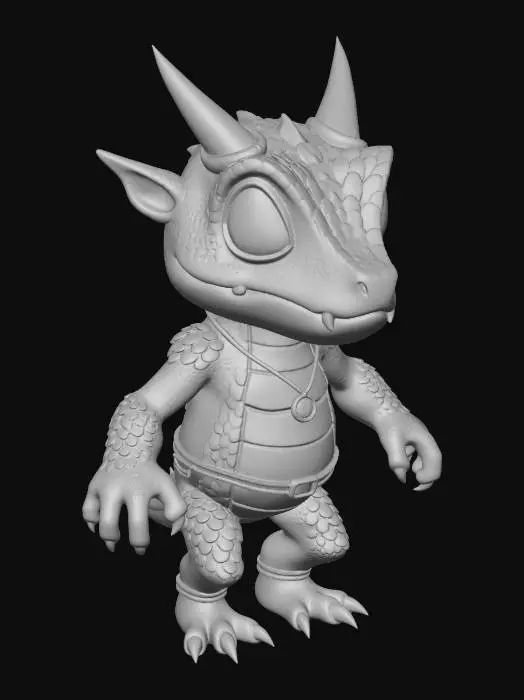 3D model for Emerald Dragonling