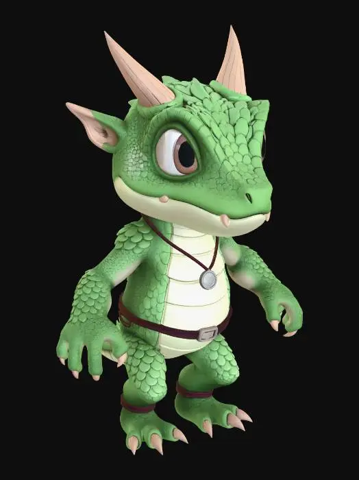 3D model for Emerald Dragonling