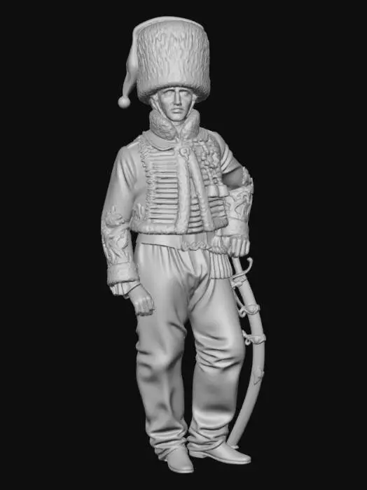 3D model for Napoleonic Hussar Officer