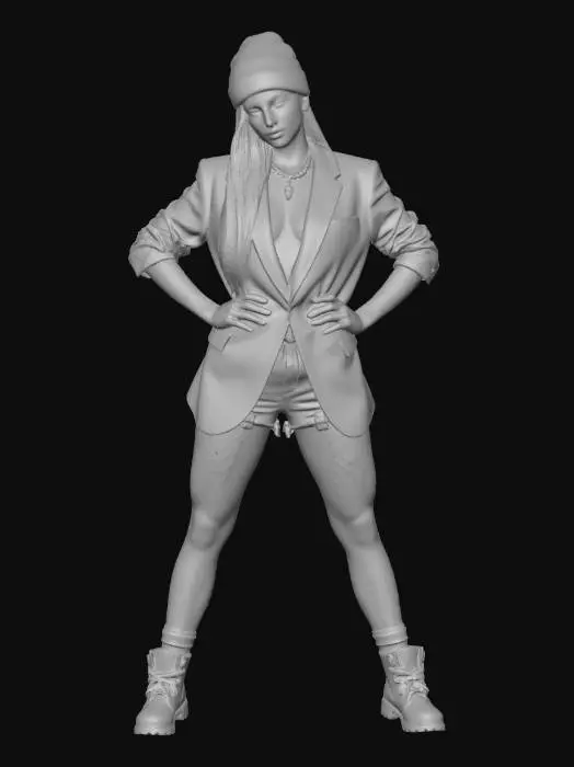 3D model for Tattooed Edge in a Grey Blazer