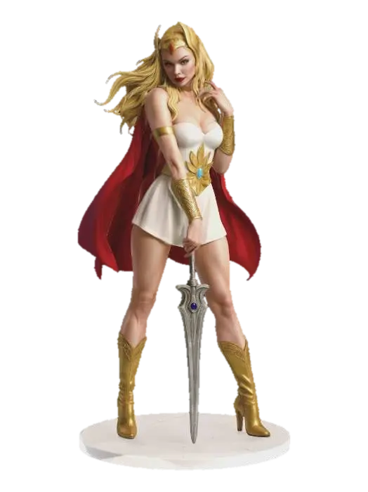 Modelo 3D de She-Ra: Valor of Etheria, #EasterEgg2026# - Anime, gerado por IA