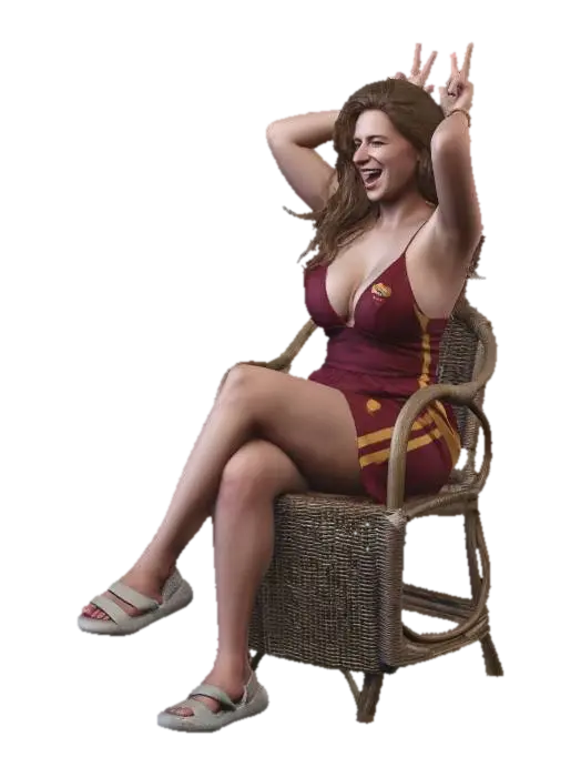 3D-модель Bunny Ears Pose in Roma Kit, згенерована ШІ