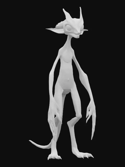 3D model for eine creature die aussieht wie eine Wesen aus  The Dark Crystal.