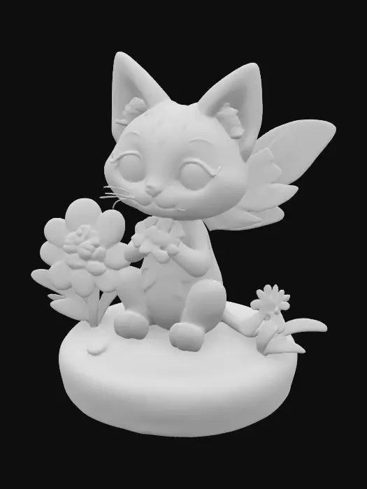 3D model for Whimsical Feline Fairy