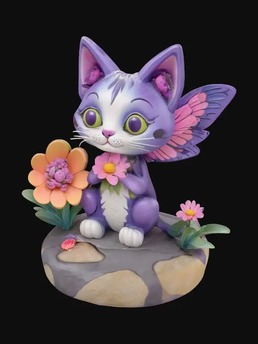 3D model for Whimsical Feline Fairy