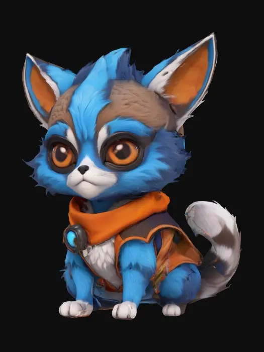 3D model for Blue Cosmo Kitty