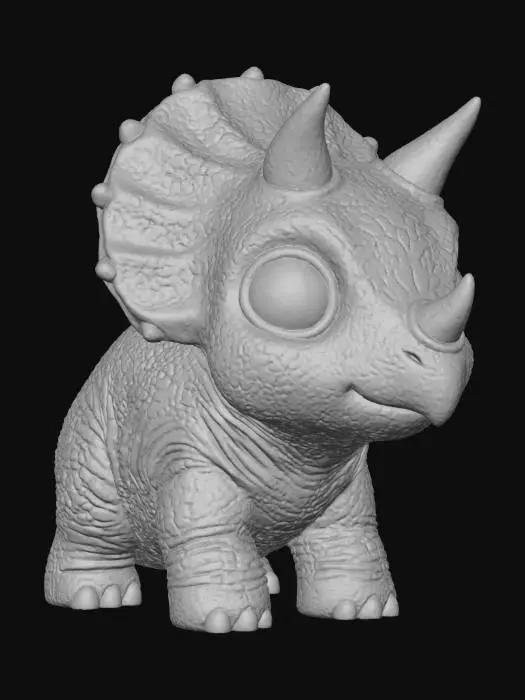 3D model for sehr niedliches Triceratops Dinosaurier Baby