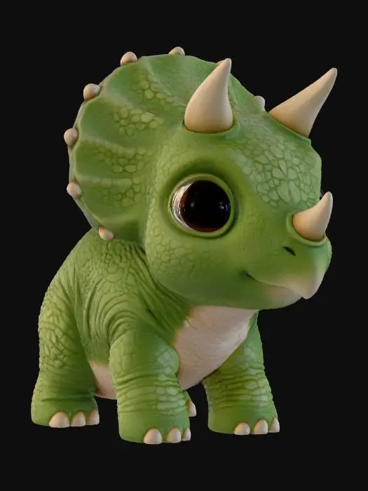 3D model for sehr niedliches Triceratops Dinosaurier Baby
