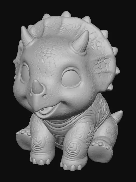 3D model for sehr niedliches Triceratops Dinosaurier Baby