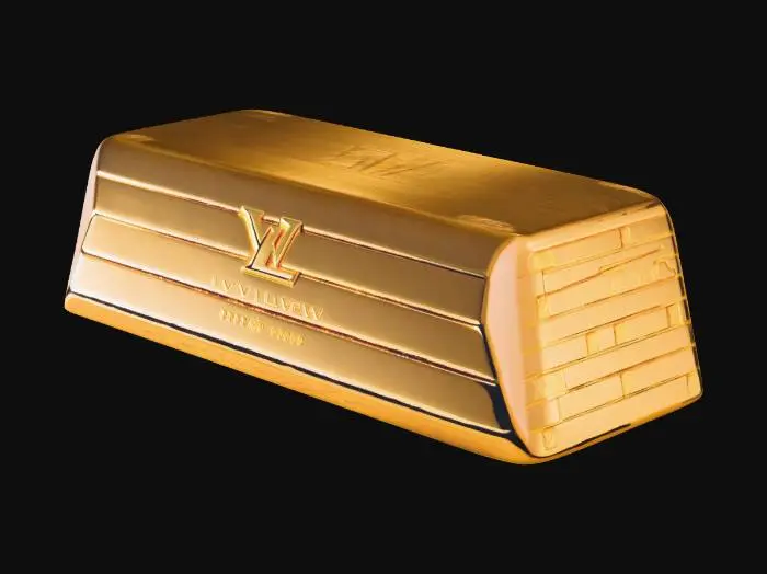 3D model for Futuristic Golden Bar Brick 1kg Ultra Limited Edition x LV