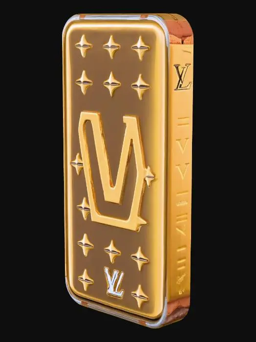 3D model for Futuristic Golden Bar Brick 1kg Ultra Limited Edition x LV