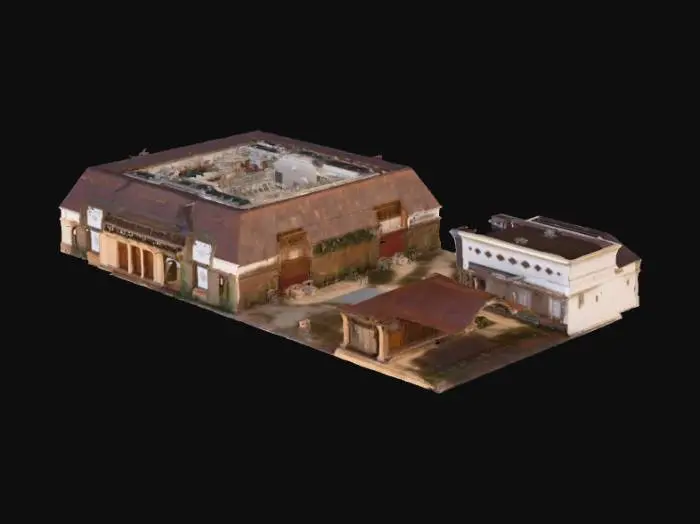 3D model for Flooded Street Aerial View
