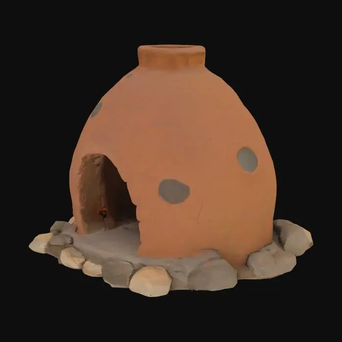3D model for four primitif en terre cuite 