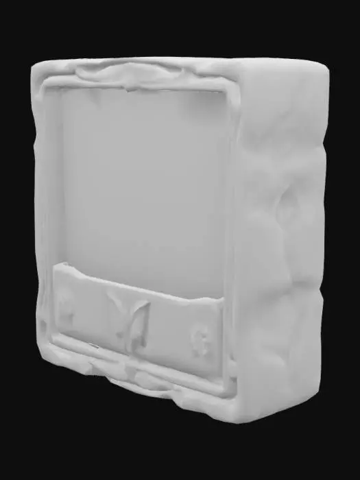 3D model for stone board game card holder, fantasy card holder with inscryptions, the card holder is only for one card, 