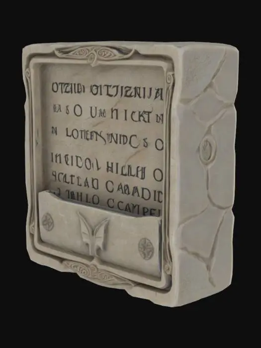 3D model for stone board game card holder, fantasy card holder with inscryptions, the card holder is only for one card, 