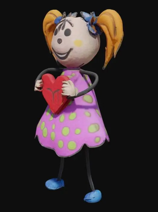 3D model for Heartfelt Joy, #SketchTo3D#