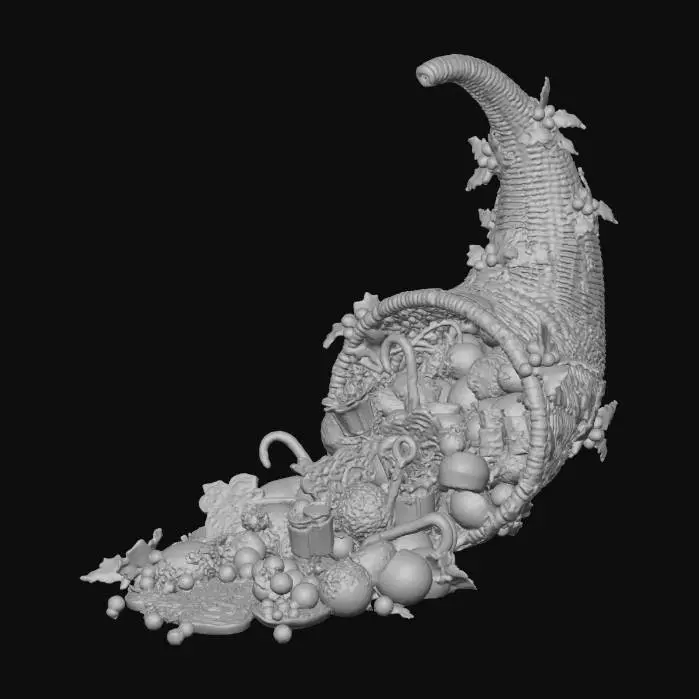 3D model for Holiday Treasures -santa cornucopia -#Christmas2025#,no words,