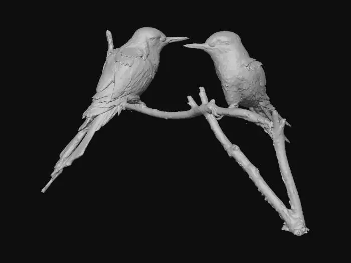 3D model for Two Birds on a Branch