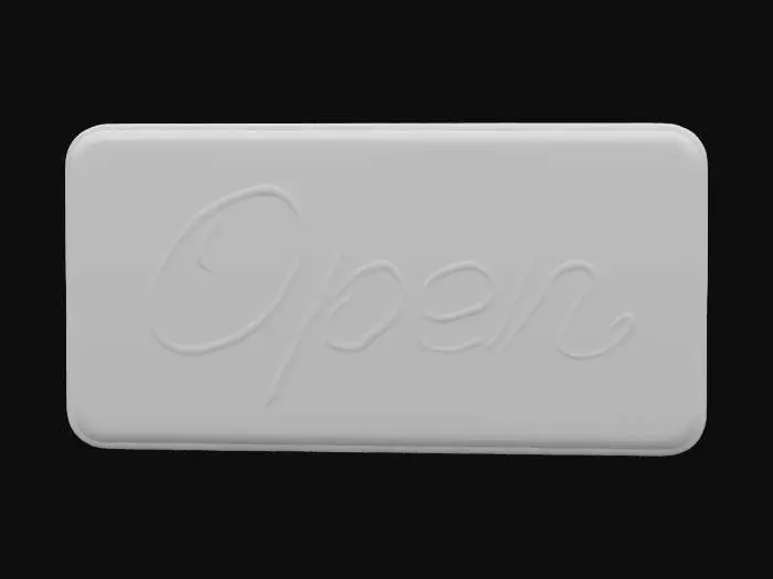 3D model for Neon sign with the text "Open"
