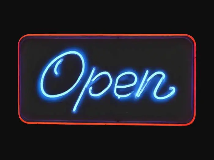 3D model for Neon sign with the text "Open"