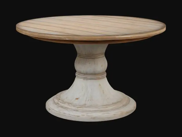 3D model for dark chrome retro style table