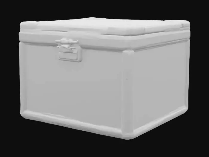 3D model for glass storage box, highly detailed and ornate, pastel colors, luminous