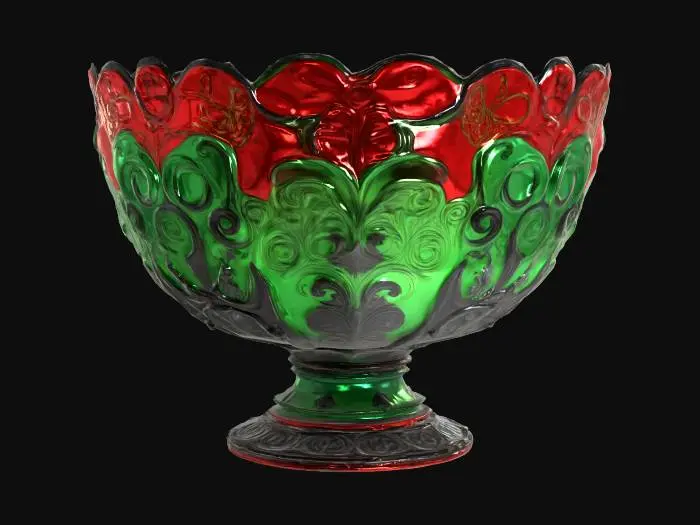 3D model for Ornate glass Victorian bowl, Fantasy, Gemstone, Highly Detailed, Ultra Realistic