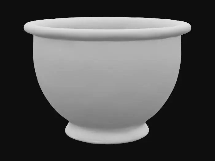 3D model for high gloss colorful pottery planter
